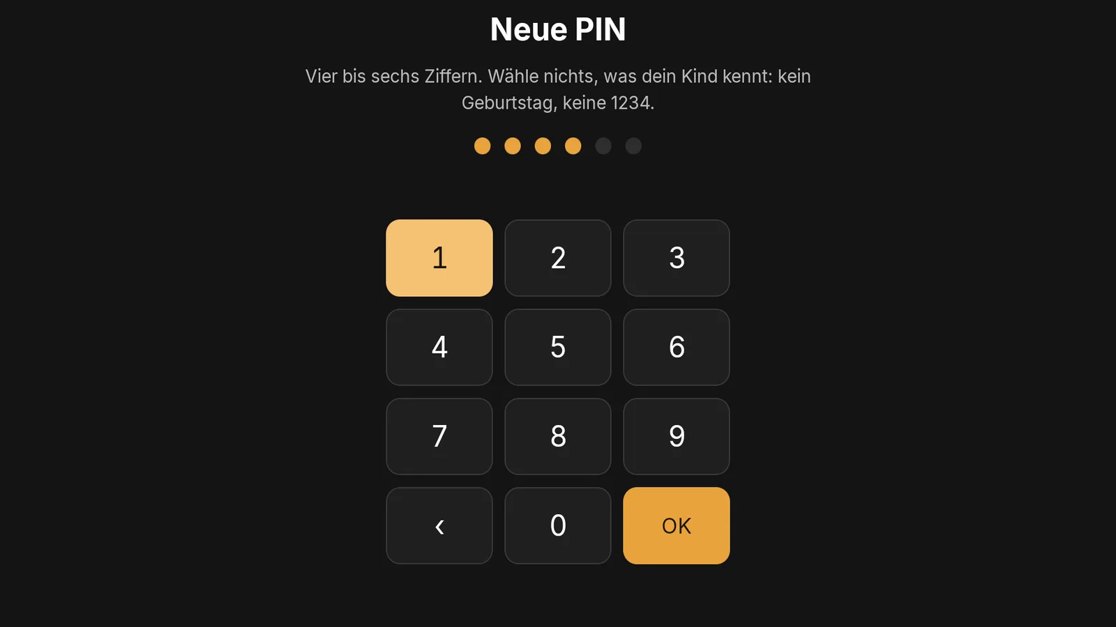 PIN-Abfrage der Kindersicherung am Fernseher