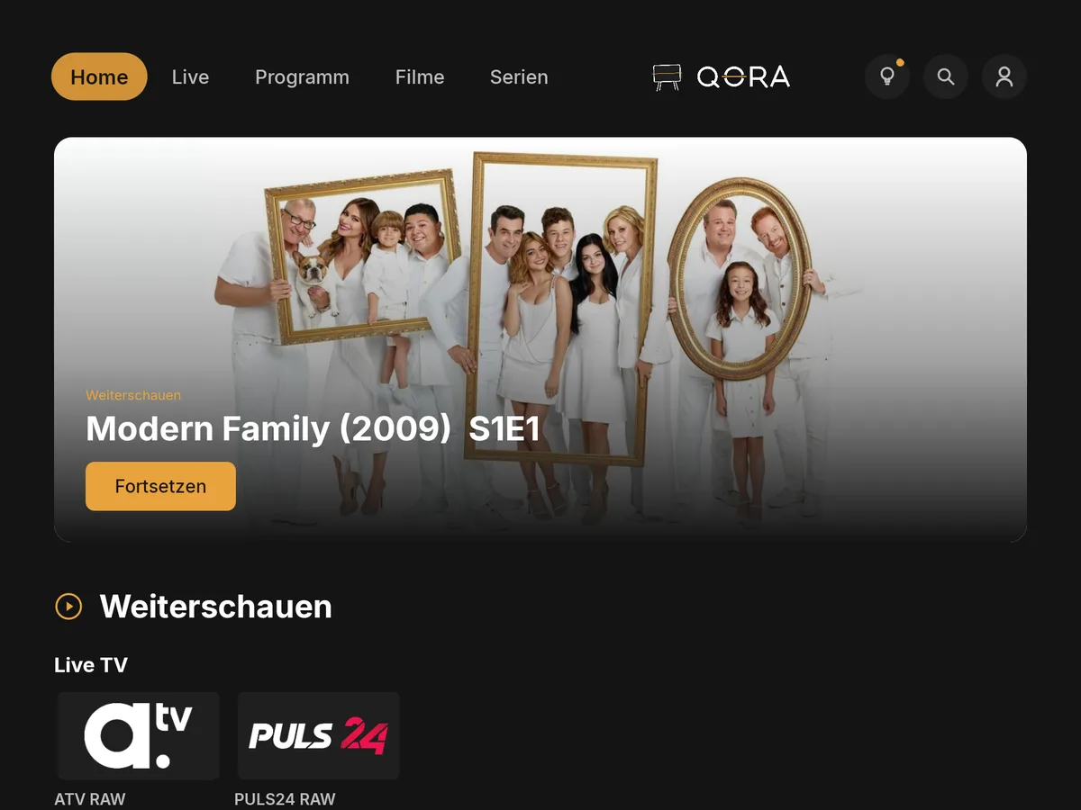 gleicher Film läuft auf dem Tablet weiter